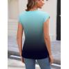 imageZeagoo Womens 3 Pack Crewneck Cap Sleeve Tank Tops Casual Basic T Shirts Loose Fit Tee Summer Tops 20251ombre Blue