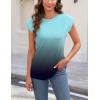 imageZeagoo Womens 3 Pack Crewneck Cap Sleeve Tank Tops Casual Basic T Shirts Loose Fit Tee Summer Tops 20251ombre Blue