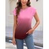 imageZeagoo Womens 3 Pack Crewneck Cap Sleeve Tank Tops Casual Basic T Shirts Loose Fit Tee Summer Tops 20251ombre Pink