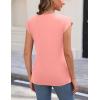 imageZeagoo Womens 3 Pack Crewneck Cap Sleeve Tank Tops Casual Basic T Shirts Loose Fit Tee Summer Tops 20252coral