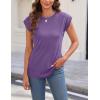 imageZeagoo Womens 3 Pack Crewneck Cap Sleeve Tank Tops Casual Basic T Shirts Loose Fit Tee Summer Tops 20252purple