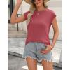 imageZeagoo Womens 3 Pack Crewneck Cap Sleeve Tank Tops Casual Basic T Shirts Loose Fit Tee Summer Tops 20252red