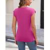 imageZeagoo Womens 3 Pack Crewneck Cap Sleeve Tank Tops Casual Basic T Shirts Loose Fit Tee Summer Tops 20252rose Red