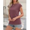 imageZeagoo Womens 3 Pack Crewneck Cap Sleeve Tank Tops Casual Basic T Shirts Loose Fit Tee Summer Tops 20252winered