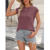 imageZeagoo Womens 3 Pack Crewneck Cap Sleeve Tank Tops Casual Basic T Shirts Loose Fit Tee Summer Tops 20252winered