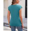 imageZeagoo Womens 3 Pack Crewneck Cap Sleeve Tank Tops Casual Basic T Shirts Loose Fit Tee Summer Tops 20253 Packbluegreenblackwhite