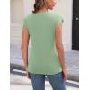 imageZeagoo Womens 3 Pack Crewneck Cap Sleeve Tank Tops Casual Basic T Shirts Loose Fit Tee Summer Tops 20253 Packgreenblackwhite