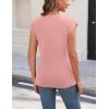 imageZeagoo Womens 3 Pack Crewneck Cap Sleeve Tank Tops Casual Basic T Shirts Loose Fit Tee Summer Tops 20253 Packpinkblackwhite