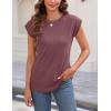 imageZeagoo Womens 3 Pack Crewneck Cap Sleeve Tank Tops Casual Basic T Shirts Loose Fit Tee Summer Tops 20253 Packredblackwhite