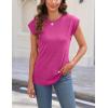 imageZeagoo Womens 3 Pack Crewneck Cap Sleeve Tank Tops Casual Basic T Shirts Loose Fit Tee Summer Tops 20253 Packroseredblackwhite