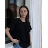 imageZeagoo Womens Casual Swiss Dot Chiffon Summer Tops Round Neck Blouse Shirts Short Sleeve Work Office Loose ShirtBlack