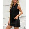 imageZeagoo Womens Sleeveless Button Down Shirts V Neck Solid Tank Tops Basic Loose Blouses Casual Office ShirtsBlack