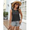 imageZeagoo Womens Tank Tops 2025 Loose Fit High Neck Summer Top Dressy Casual Sleeveless Shirts with Pocket1black
