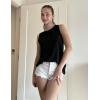 imageZeagoo Womens Tank Tops 2025 Loose Fit High Neck Summer Top Dressy Casual Sleeveless Shirts with Pocket1black
