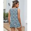 imageZeagoo Womens Tank Tops 2025 Loose Fit High Neck Summer Top Dressy Casual Sleeveless Shirts with Pocket1floral Blue