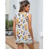 imageZeagoo Womens Tank Tops 2025 Loose Fit High Neck Summer Top Dressy Casual Sleeveless Shirts with Pocket1floral Orange