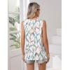 imageZeagoo Womens Tank Tops 2025 Loose Fit High Neck Summer Top Dressy Casual Sleeveless Shirts with Pocket1leaf White