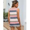 imageZeagoo Womens Tank Tops 2025 Loose Fit High Neck Summer Top Dressy Casual Sleeveless Shirts with Pocket1wide Stripe Pink