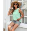 imageZeagoo Womens Tank Tops 2025 Loose Fit High Neck Summer Top Dressy Casual Sleeveless Shirts with Pocket3black green pink