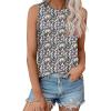 imageZeagoo Sleeveless Tops for Women High Neck Flowy Clothes Summer Tops for Women 2025Black Pink Flowerral