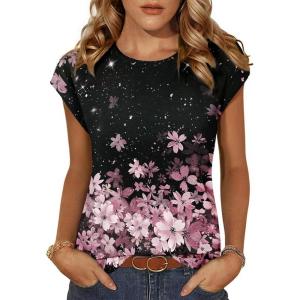 imageZeagoo Womens 3 Pack Crewneck Cap Sleeve Tank Tops Casual Basic T Shirts Loose Fit Tee Summer Tops 20251sf31