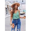 imageZeagoo Camisole Tops for Women VNeck Spaghetti Strap Tank Top Long Sexy Flowy Summer Textured Sleeveless TopsFloral4