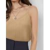 imageZeagoo Camisole Tops for Women VNeck Spaghetti Strap Tank Top Long Sexy Flowy Summer Textured Sleeveless TopsKhaki
