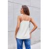 imageZeagoo Camisole Tops for Women VNeck Spaghetti Strap Tank Top Long Sexy Flowy Summer Textured Sleeveless TopsWhite