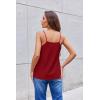 imageZeagoo Camisole Tops for Women VNeck Spaghetti Strap Tank Top Long Sexy Flowy Summer Textured Sleeveless TopsWine Red