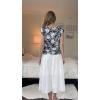 imageZeagoo Womens Summer Tops Cute V Neck Cap Sleeve Tshirts Loose Fit Dressy Casual Shirts Ruched Top TeesFlower Black