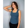 imageZeagoo Womens Summer Tops Square Neck Ribbed Tank Tops Slim Fitted Racerback Sleeveless Shirts Basic Casual 2 PackBblackblue