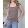 imageZeagoo Womens Summer Tops Square Neck Ribbed Tank Tops Slim Fitted Racerback Sleeveless Shirts Basic Casual 2 PackBblackleaf