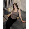imageZeagoo Womens Summer Tops Square Neck Ribbed Tank Tops Slim Fitted Racerback Sleeveless Shirts Basic Casual 2 PackBblackleaf