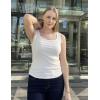 imageZeagoo Womens Summer Tops Square Neck Ribbed Tank Tops Slim Fitted Racerback Sleeveless Shirts Basic Casual 2 PackBwhitewhite