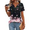 Gradient Flowers-black and Pink
