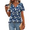 Navy Blue White Floral