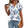 White Blue Floral