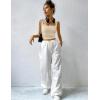 imageZeagoo Womens Sleeveless Crop Top Square Neck Tank Top Workout Fitness Summer Basic Tops 2024 Trendy Going Out TopsBeige