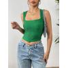 imageZeagoo Womens Sleeveless Crop Top Square Neck Tank Top Workout Fitness Summer Basic Tops 2024 Trendy Going Out TopsDynasty Green