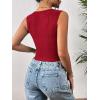 imageZeagoo Womens Sleeveless Crop Top Square Neck Tank Top Workout Fitness Summer Basic Tops 2024 Trendy Going Out TopsRed