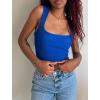 imageZeagoo Womens Sleeveless Crop Top Square Neck Tank Top Workout Fitness Summer Basic Tops 2024 Trendy Going Out TopsRoyal Blue