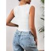 imageZeagoo Womens Sleeveless Crop Top Square Neck Tank Top Workout Fitness Summer Basic Tops 2024 Trendy Going Out TopsWhite