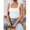 imageZeagoo Womens Sleeveless Crop Top Square Neck Tank Top Workout Fitness Summer Basic Tops 2024 Trendy Going Out TopsWhite
