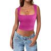 imageZeagoo Womens Sleeveless Crop Top Square Neck Tank Top Workout Fitness Summer Basic Tops 2024 Trendy Going Out TopsAzalea