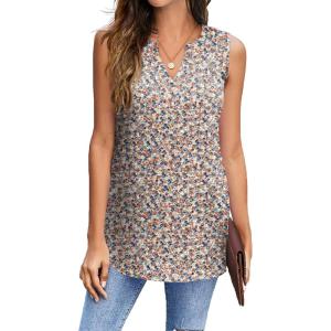 imageZeagoo Womens Tank Tops Sleeveless V Neck 2024 Basic Summer Casual Fashion Blouses Shirt