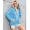 imageZeagoo Womens Lightweight Hoodies Full Zip Up Oversized Sweatshirts with Pockets Long Sleeve Thin Casual Hooded JacketsBaby Blue
