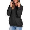 imageZeagoo Womens Lightweight Hoodies Full Zip Up Oversized Sweatshirts with Pockets Long Sleeve Thin Casual Hooded JacketsBlack