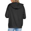 imageZeagoo Womens Lightweight Hoodies Full Zip Up Oversized Sweatshirts with Pockets Long Sleeve Thin Casual Hooded JacketsBlack