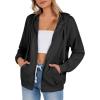 imageZeagoo Womens Lightweight Hoodies Full Zip Up Oversized Sweatshirts with Pockets Long Sleeve Thin Casual Hooded JacketsBlack