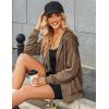 imageZeagoo Womens Lightweight Hoodies Full Zip Up Oversized Sweatshirts with Pockets Long Sleeve Thin Casual Hooded JacketsBrown